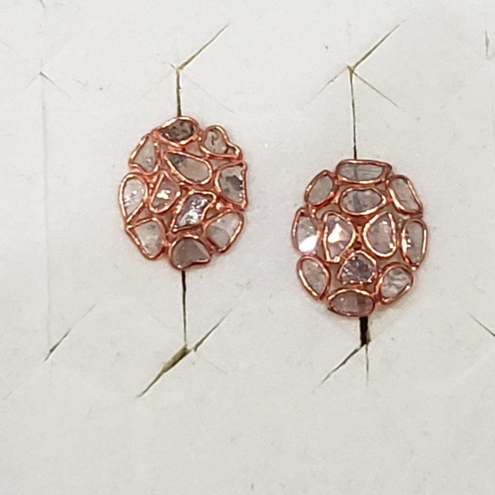 Polki Diamond stud earrings